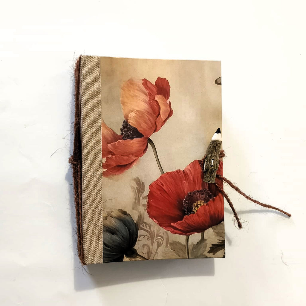 Quaderno A5 "Rifioriture" — Papaveri e Fiori Selvatici