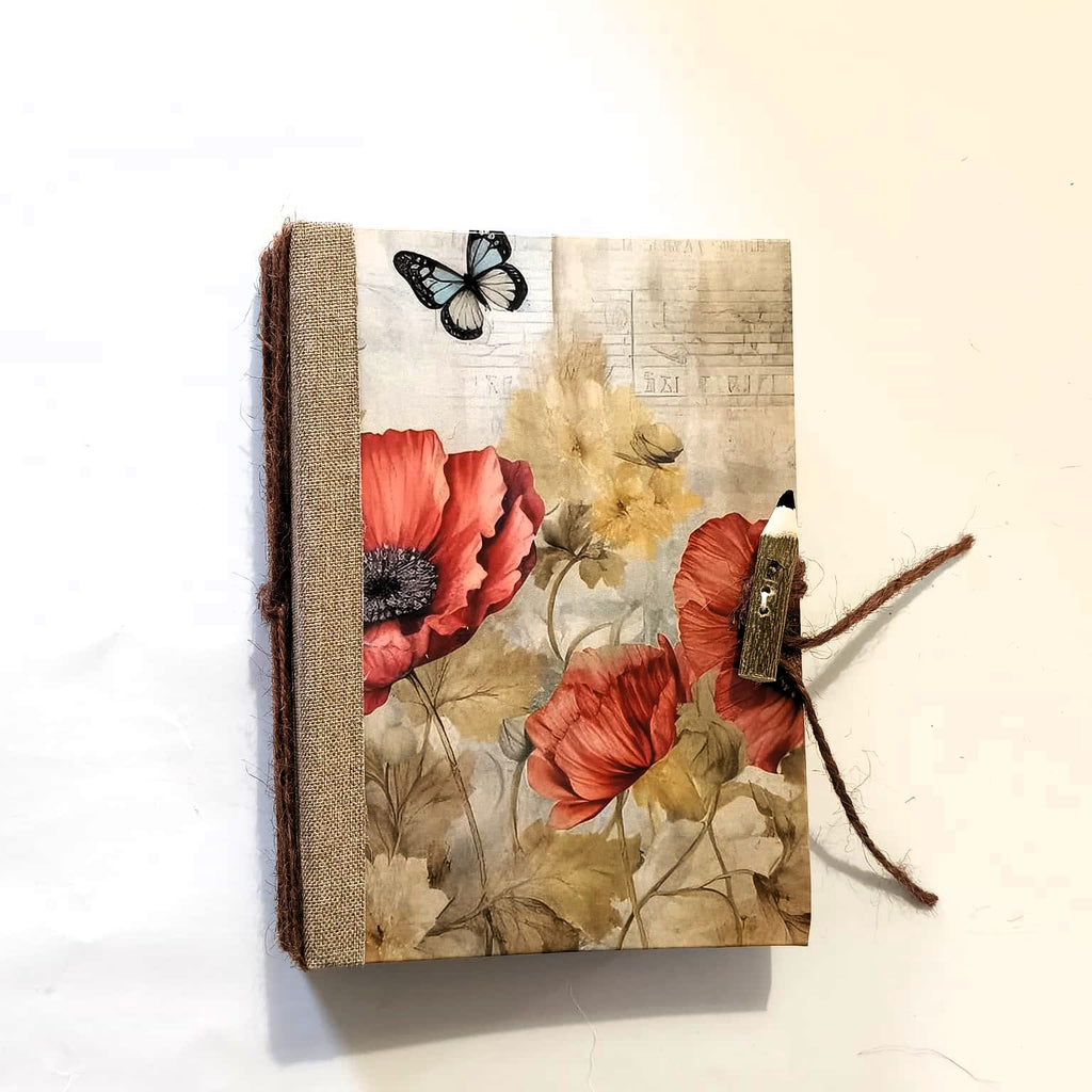 Quaderno A5 "Rifioriture" — Papaveri e Fiori Selvatici