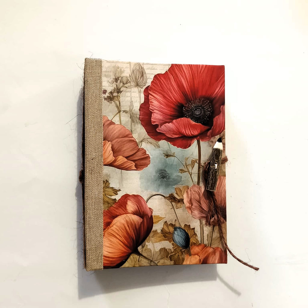 Quaderno A5 "Rifioriture" — Papaveri e Fiori Selvatici