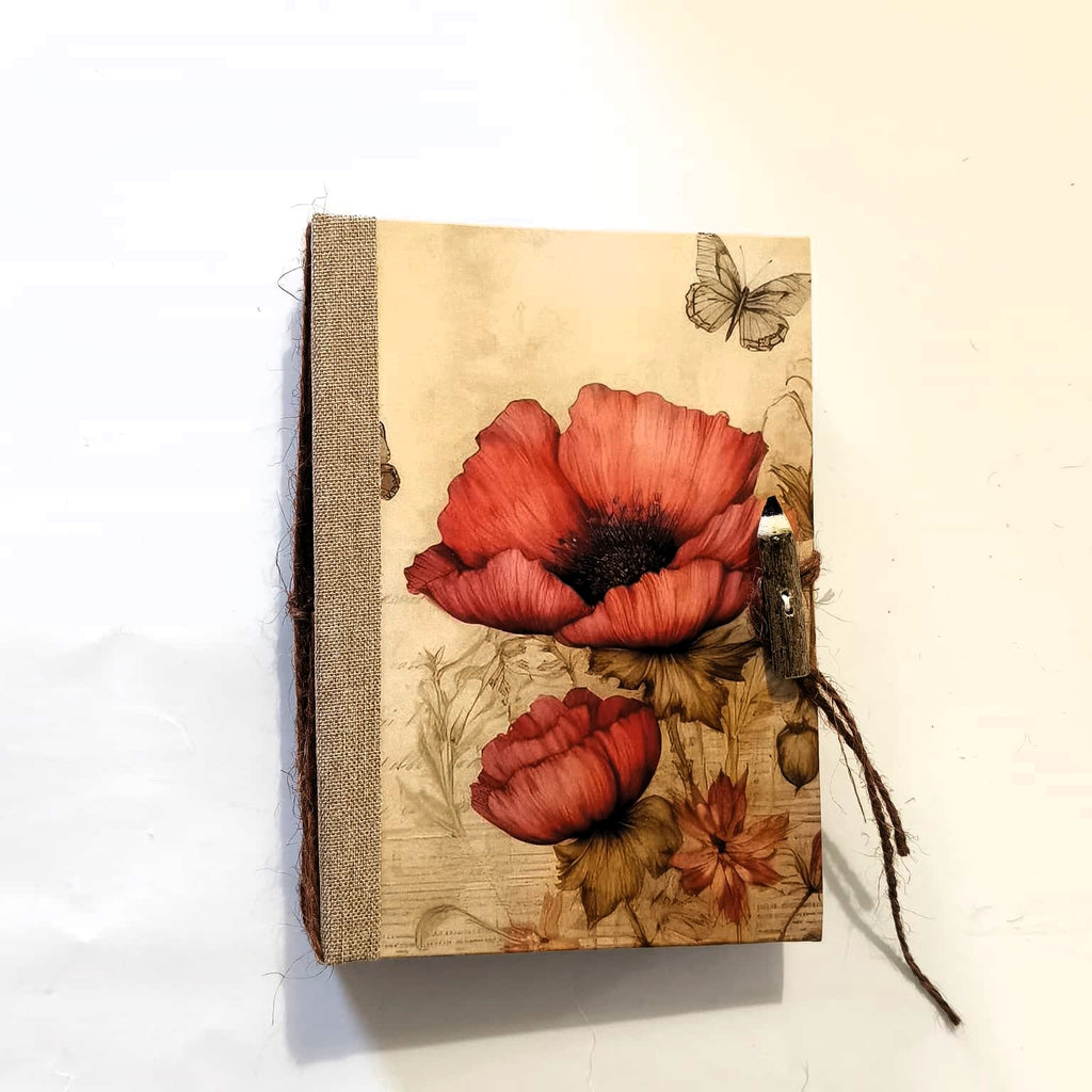 Quaderno A5 "Rifioriture" — Papaveri e Fiori Selvatici